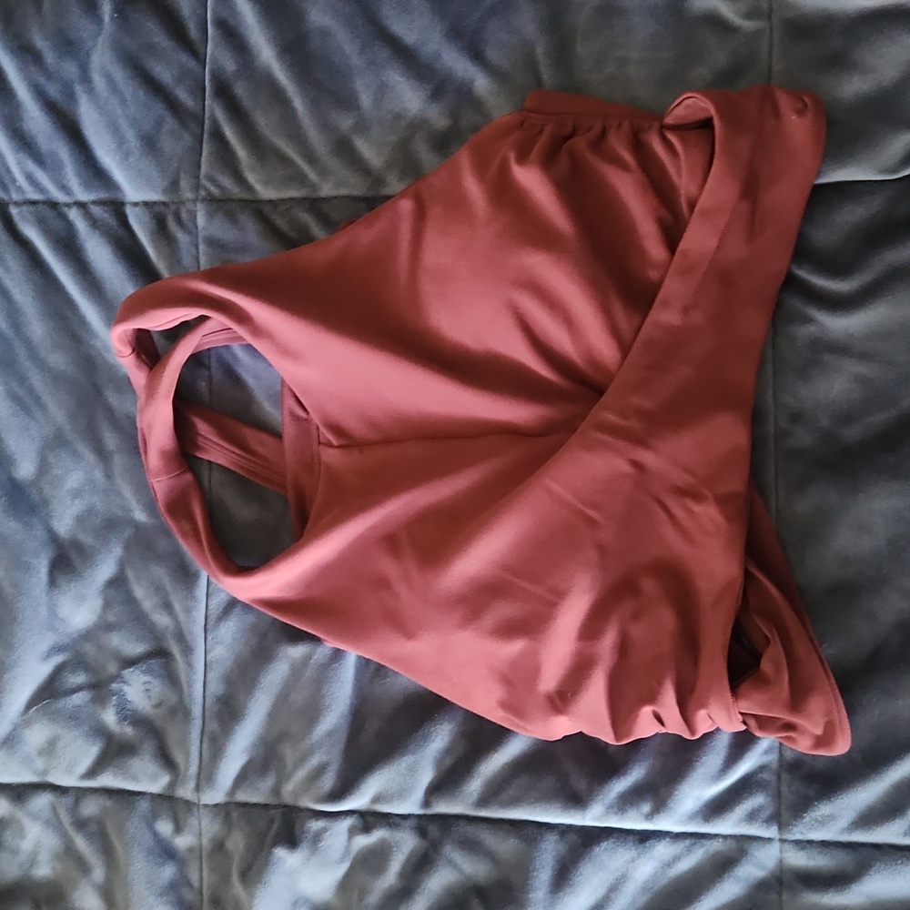 Women's High Neck Always Alignes Bralette in Dusty Rose